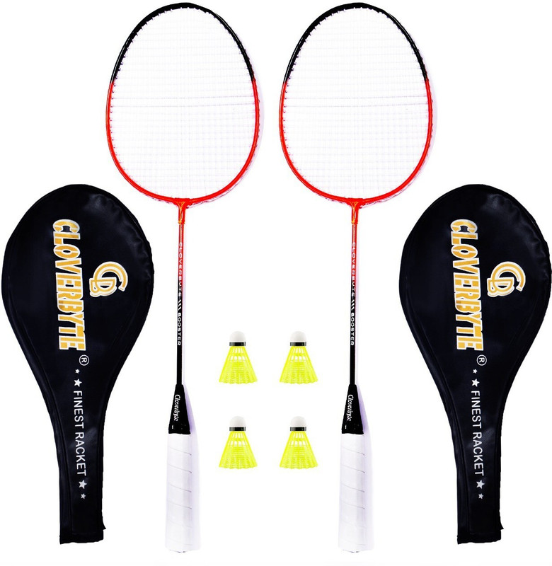 MINIBLITZ Booster Set Of 2 Badminton With 6 Nylon Shuttle and 1 Badminton Cover Badminton Kit