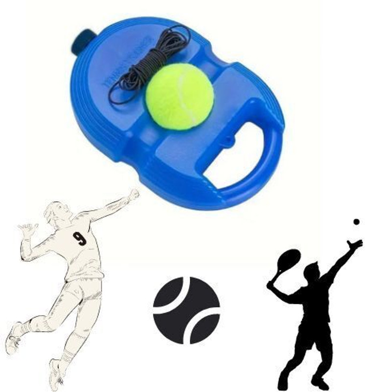 Playvista Tennis Trainer Rebound Ball for Self-Study Rope Practice Solo Tennis Kit Tennis Ball(Standard, Pack of 1, Blue)