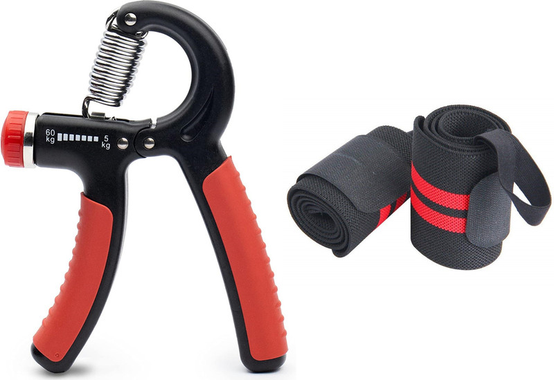Fitnesstricks Fitness Combo Foam Hand Gripper & Wrist Band Gym & Fitness Kit Fitness Accessory Kit Kit