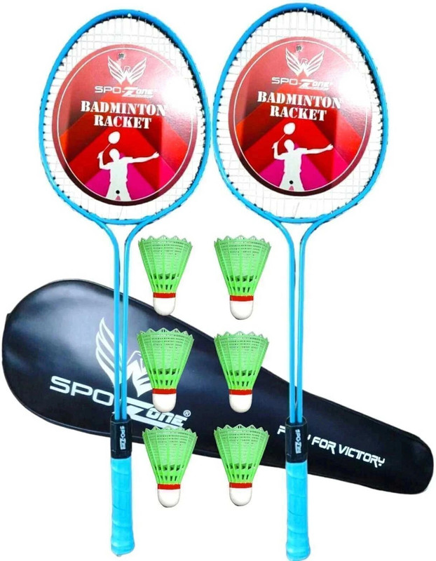 SPO Zone Premium Quality Badminton Racket And Shuttle Cock With Cover 26183 Badminton Kit
