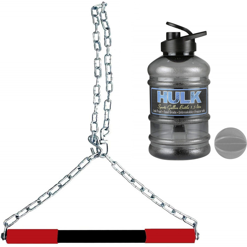 Pheonix Combo of Chin Up Bar with Hulk Gallon Bottle for Gym Workout Fitness Accessory Kit Kit