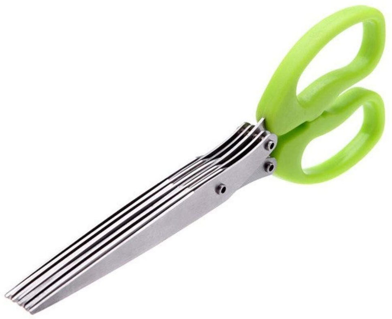 TINSUHG 5 Layer Scissor Vegetable Cutting Tool With Sharp Blade Kitchen Knives Stainless Steel All-Purpose Scissor(Multicolor, Pack of 1)