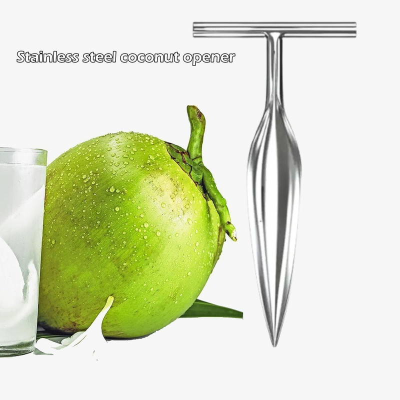YARA Coconut Opener Tool, Green Coconut Nariyal Opener Kitchen Tool Set Kitchen Tool Set(Steel, Peeler, Opener)