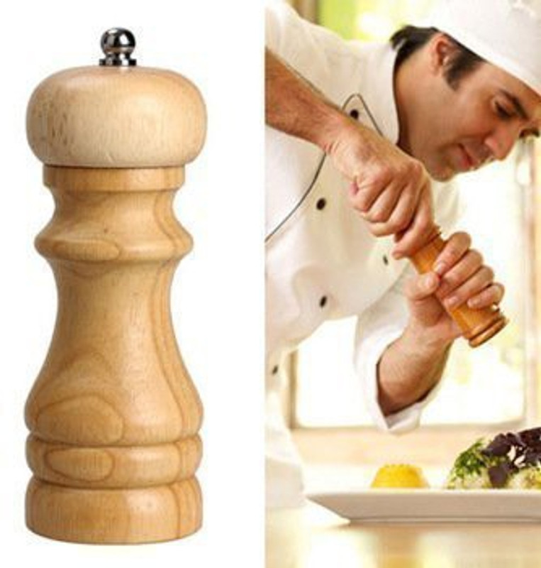 Vijay Wooden Traditional Pepper Mill(Multicolor, Pack of 1)