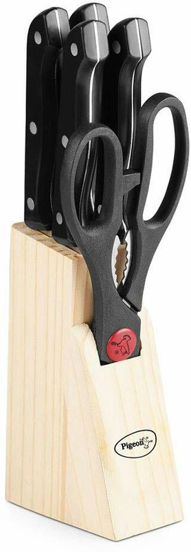 Pigeon 6 Pc Stainless Steel Knife Set Shears Kitchen Tool
