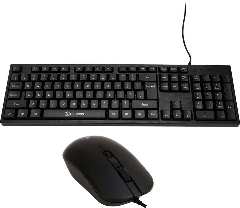 KITECH KB-021 M100 Wired Keyboard & Mouse Combo Set(Black)