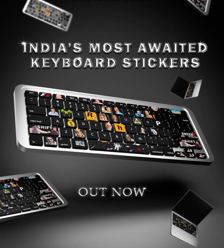 KARKEEN MEMES KEYBOARD STICKER 05 LAPTOP Keyboard Skin(Multicolor)