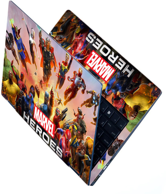 Adefex Full Body Cover Laptop Skin with Cutter & Wipe - Marvel (9) Premium Vinyl Laptop Skin Compatible for 15.6 inch(Theme: Signs & Symbols)