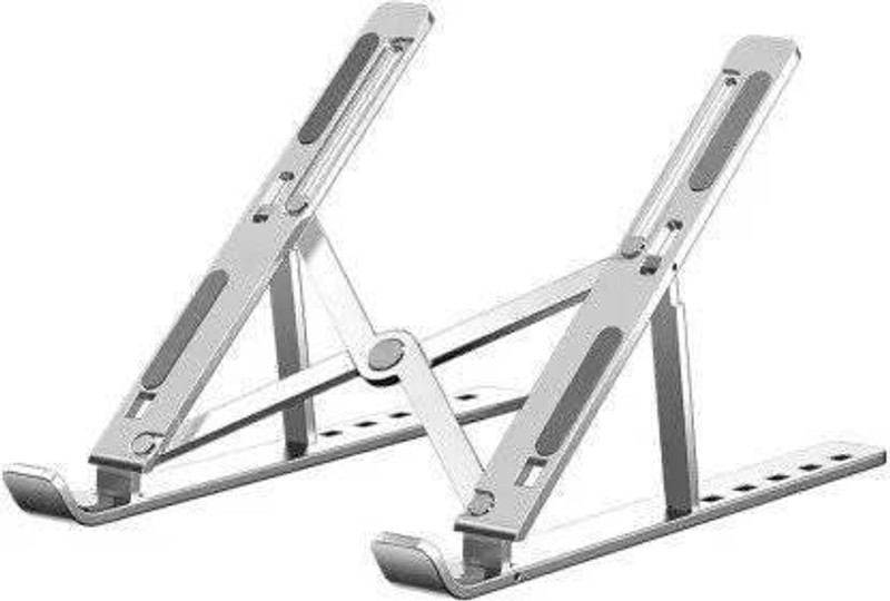 moreyaji Laptop Stand/Laptop Holder Riser/Computer Tablet Stand 6 Angles Adjustable Aluminum Ergonomic Foldable Portable Desktop Holder Compatible with MacBook All Other Notebook Laptop Stand Adjustable Computer Stand Ergonomic Portable Tablet Stand Foldable Compatible with MacBook (Silver) Aluminiu