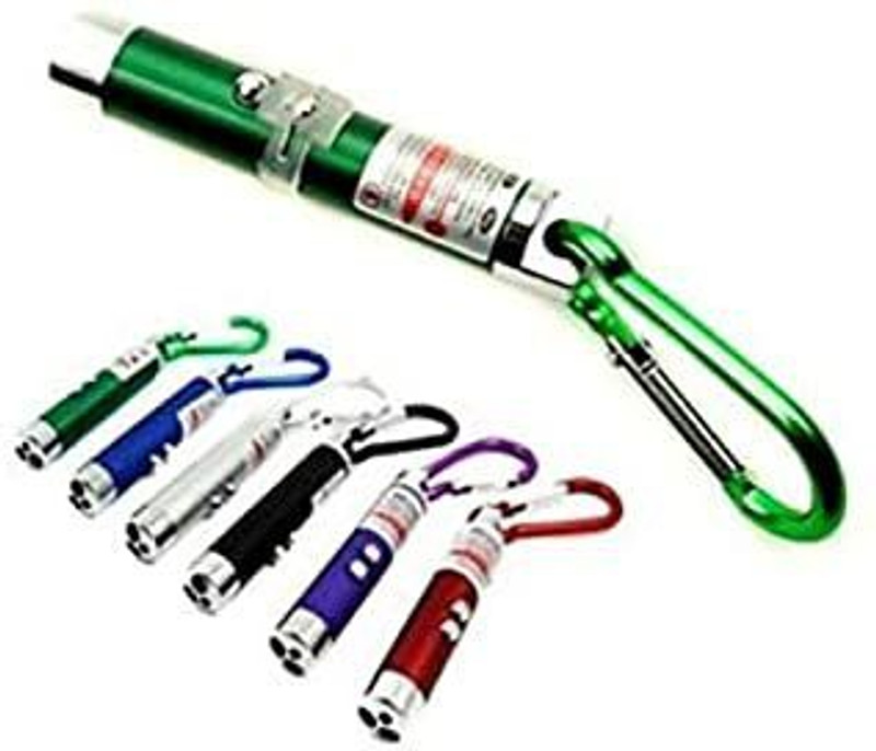 Nirmal Sales Laser Pointer Torch with Emergency Hazard LED Light and Hook , XS (Multicolor)(630 nm, Red)
