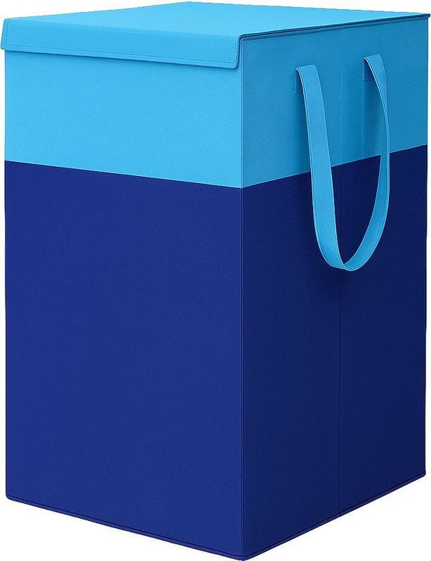 Hoomora 75 L Light Blue, Dark Blue Laundry Basket(Non-Woven)