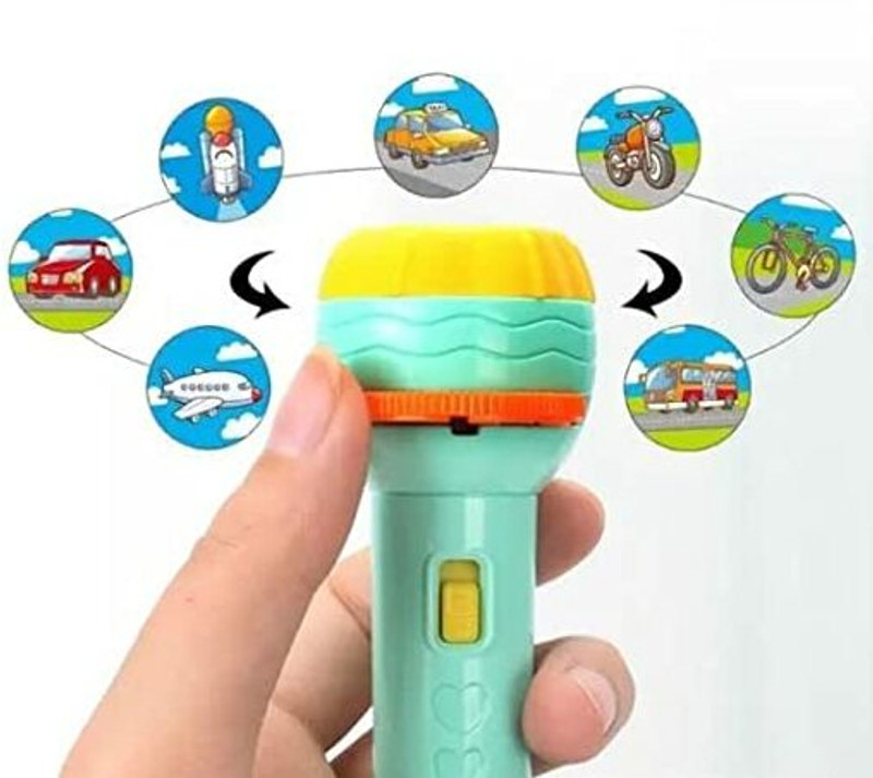 PottersPride Kids Projection Light Toy Slide Flashlight Lamp Education Learning(Multicolor)