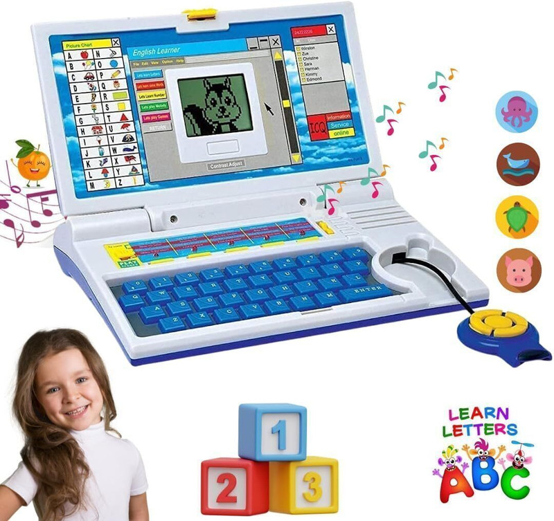 CountryLink Laptop with 20 Fun Activities with Mouse Kids Learning Laptop Educational Toy(Blue)