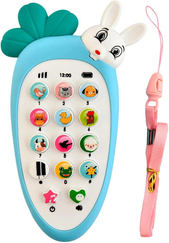 TOY NAGRI Toddler Musical Phone Toy | Rabbit Design with Music & Educational(Multicolor)