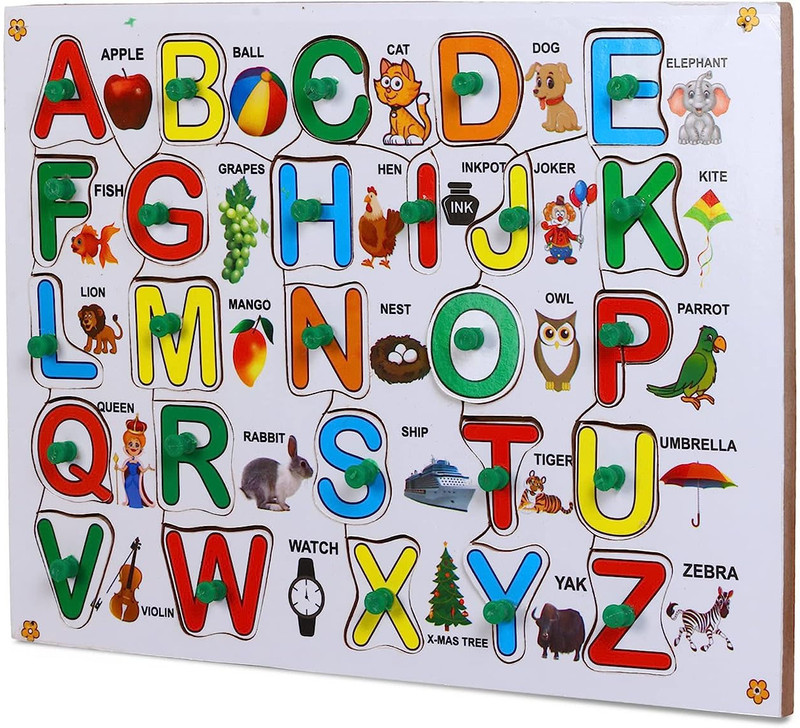 ELEXN Hot Sale Educational Board Capital Alphabet Tray Best Learning Toy(Multicolor)
