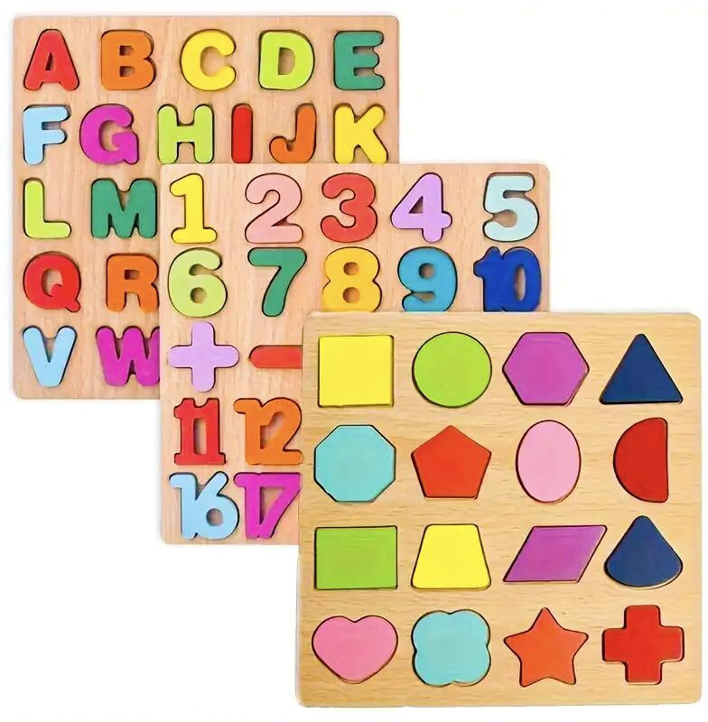 ZEQTOS 3in1 Wooden Learning Educational ABCD Board for Kids Activity Toys for Toddlers(Multicolor)