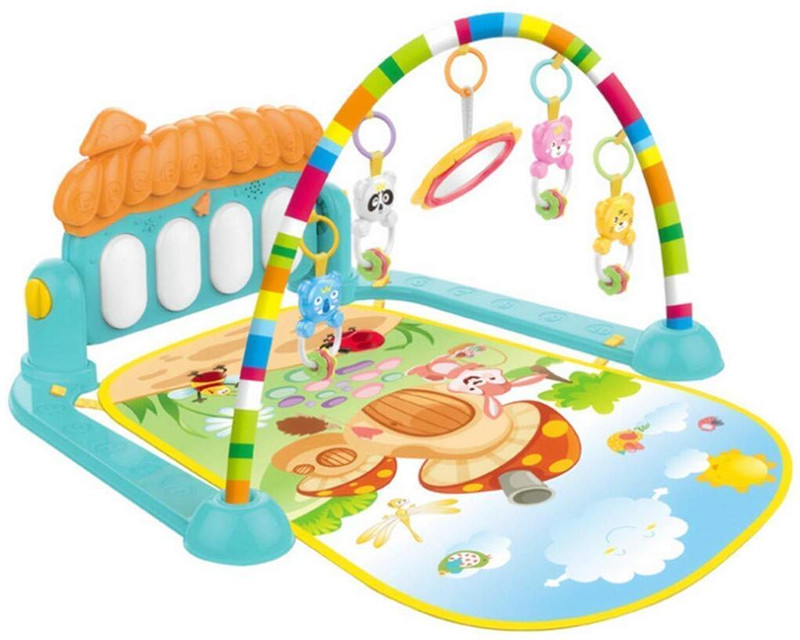 Learn With Fun Baby Play Gym Mat & Rattle for Babies Infant New Born Baby Gifts Fitness Rack Rattle(Multicolor)