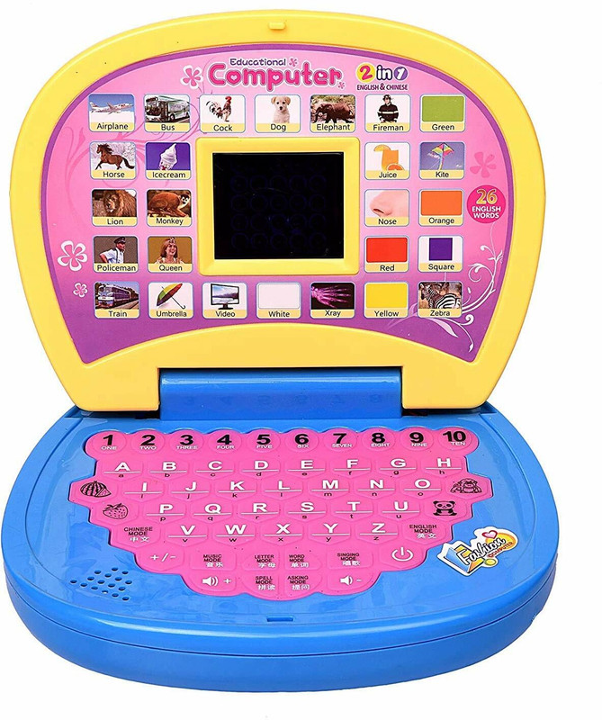 amisha gift gallery Educational Learning Kids Laptop With Led Display For Kids- Multi color(Pink)
