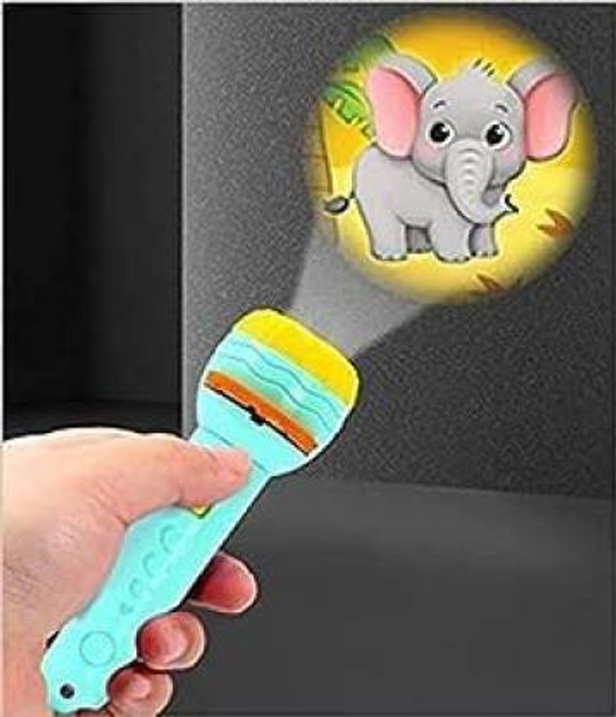 IJAYTOYS Projector Flashlight Torch, Kids Projection Light Toy Lamp Education(Multicolor)
