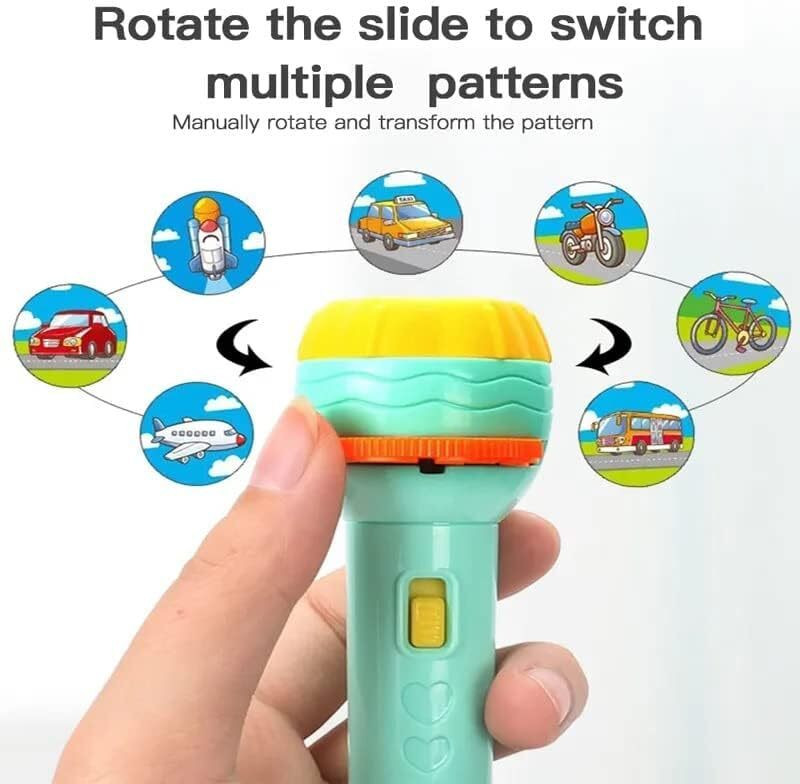 Bestie Toys Projector Toy for Kids Projector Flashlight Torch Kids Light Learning toy(Multicolor)