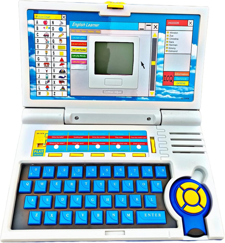 KIDDOZ KREATIONS Learning Laptop For Kids Educational Purpose Mini Learner Laptop For Boy & Girls(Multicolor)