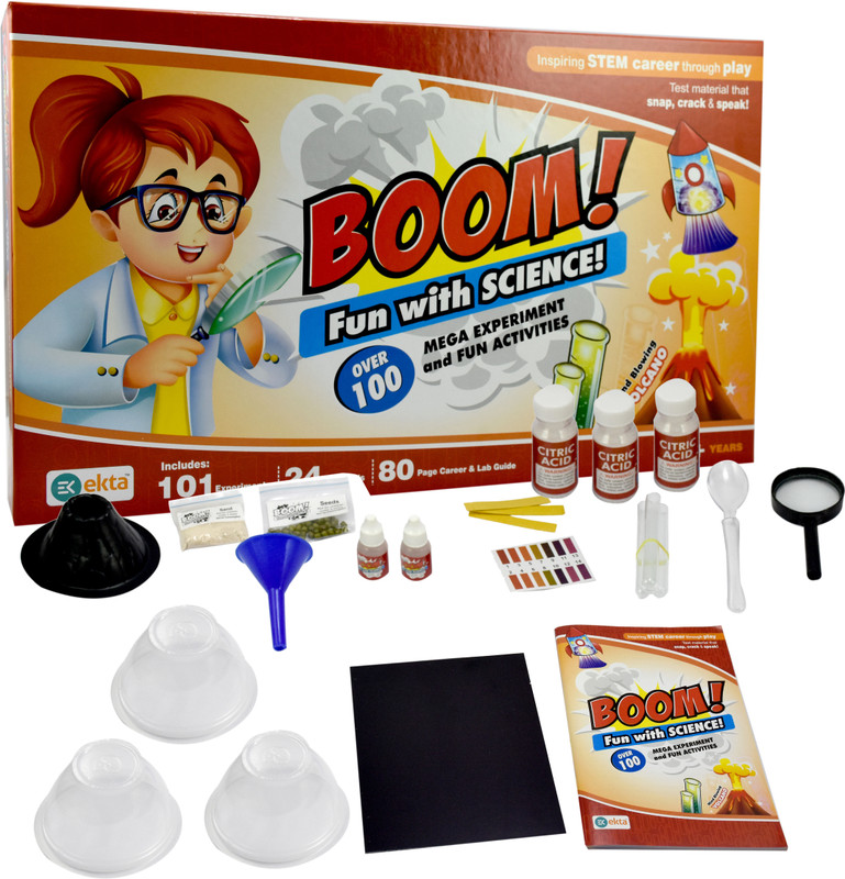 Ekta Fun with Science | Science lab Kit | 101 Experiments Inside | 24 lab Tool | 80 Page Career and lab Guide | 8 + Year Children(Multicolor)
