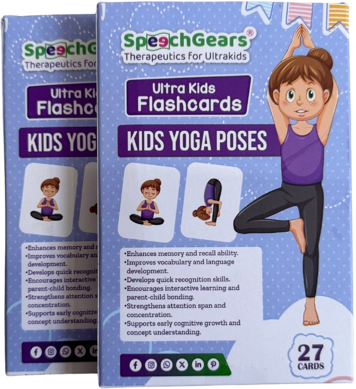 SpeechGears Yoga Flash Cards for Mindfulness(Multicolor)