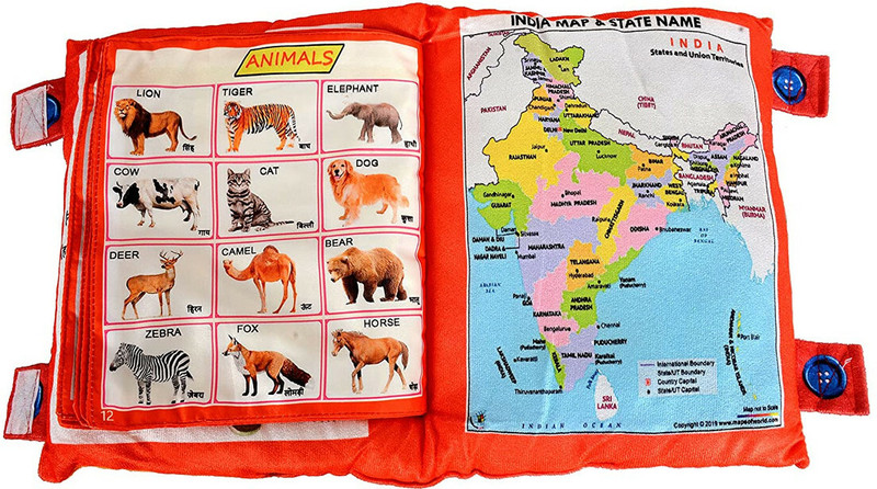 Dorytoys Learning Pillow Book for Kids Educational Toys(Red)