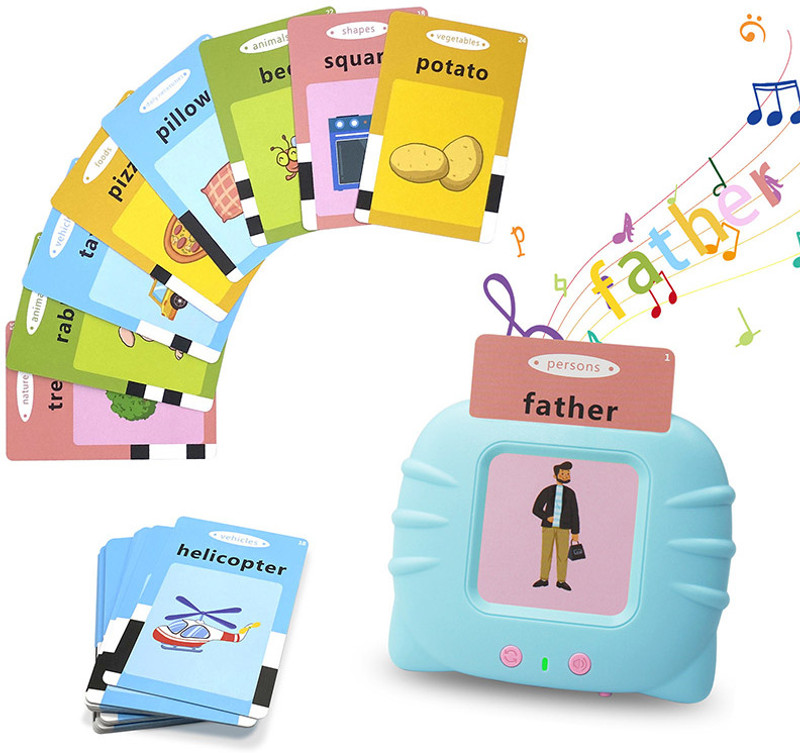 Ruffo Electronic Talking Flash Card Device – Preschool Word Learning Toy(Multicolor)