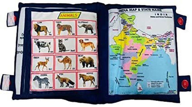 BHVMEY cloth books for babies 2 to 3 years(Blue)