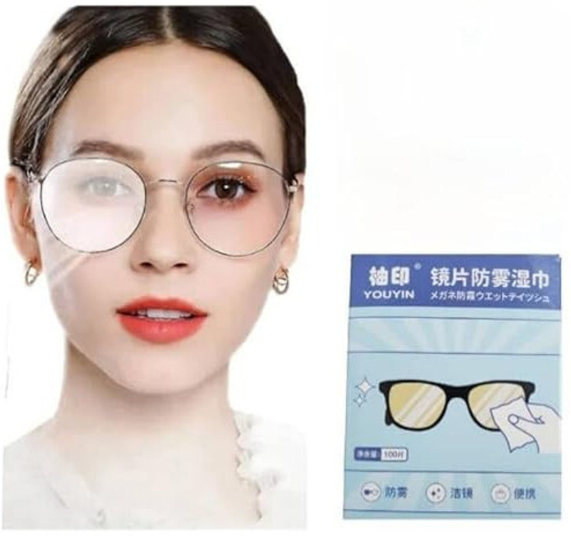 STOLPLIT Anti-Fog Lens Cleaning Wipes for Glasses – Clear Vision & Easy Use  Lens Cleaner(1 ml, 2.3 inch, Pack of 1)