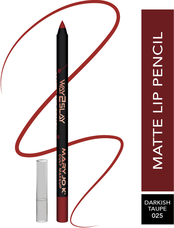 MARY JO K Matte Lip Pencil | Intense Color | Smooth, Long-Lasting & Precision Application(25 - DARKISH TAUPE)
