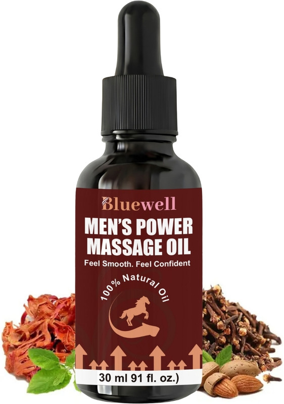 BLUEWELL Men?s Massage Oil with Lightweight Non-Sticky Oil Formula Lubricant(30 ml)