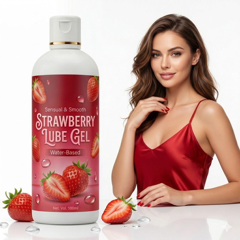 CHITAAKSH Long Lasting Strawberry Flavored Lubricant Gel - 100ml Lubricant(100 ml)