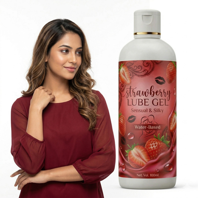 MDZ Premium Strawberry Flavored Lube for Enhanced Intimacy - 100ml Lubricant(100 ml)