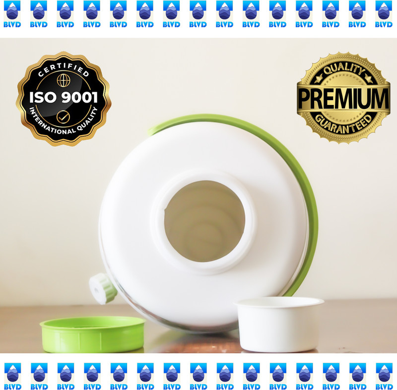 BLVD Water Jar Jug 10 Ltr Dispenser Green Water Storage Jug of 10 Ltr Green 10 L Drum(Green, Pack of 1)