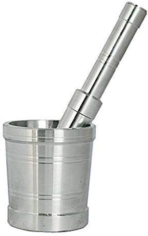 REPLICA High Quality Mortar & Pestle Okhli Kharal Kahlbatta Masher Pack of 2 Aluminium Masher(Pack of 2)