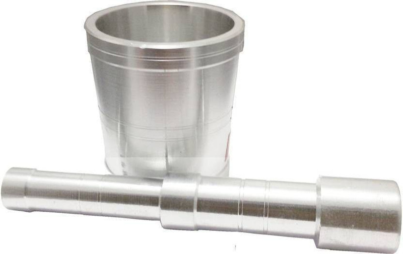 shutupnshop High Quality Mortar & Pestle/Imam Dasta/Ohkli Musal/Kharal/Khalbatta/Okhli Masher/masher/8.89 CM Mortar & 14.9 CM Pestle Aluminium Masher Stainless Steel Masher(Pack of 2)