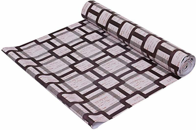 Decorish PVC (Polyvinyl Chloride) Drawer Mat(Brown, Coffee, Free)