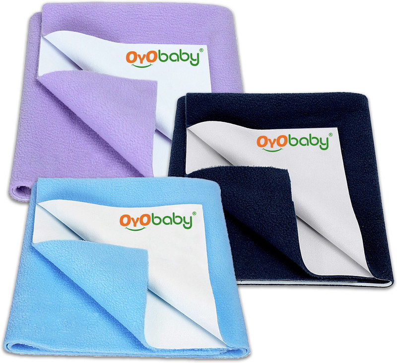 Oyo Baby Baby Dry Sheet, Small Size, Pack Of 3(Violet, Dark Blue, Blue)