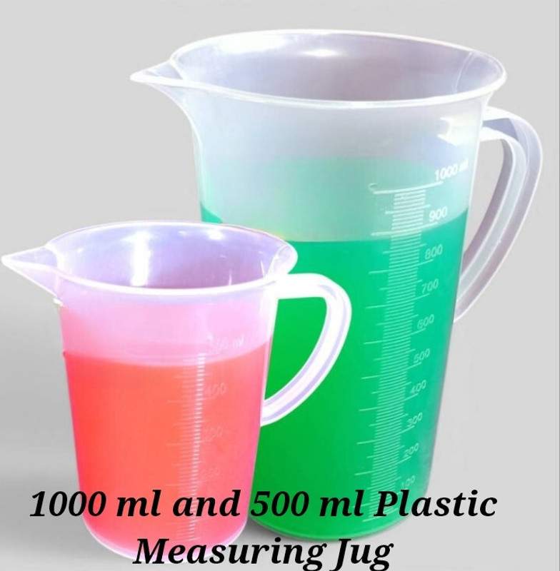 E&E Plastic Measuring Jug Combo Pack 2000ml & 500ml Cup with Handle Measuring Cup Set(2500 ml)