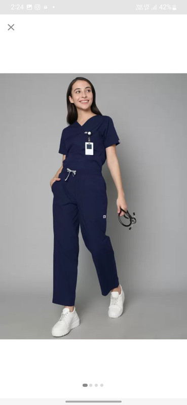 Valventhaven half sleeves scrubs suit Shirt, Pant Hospital Scrub(Blue XXL)