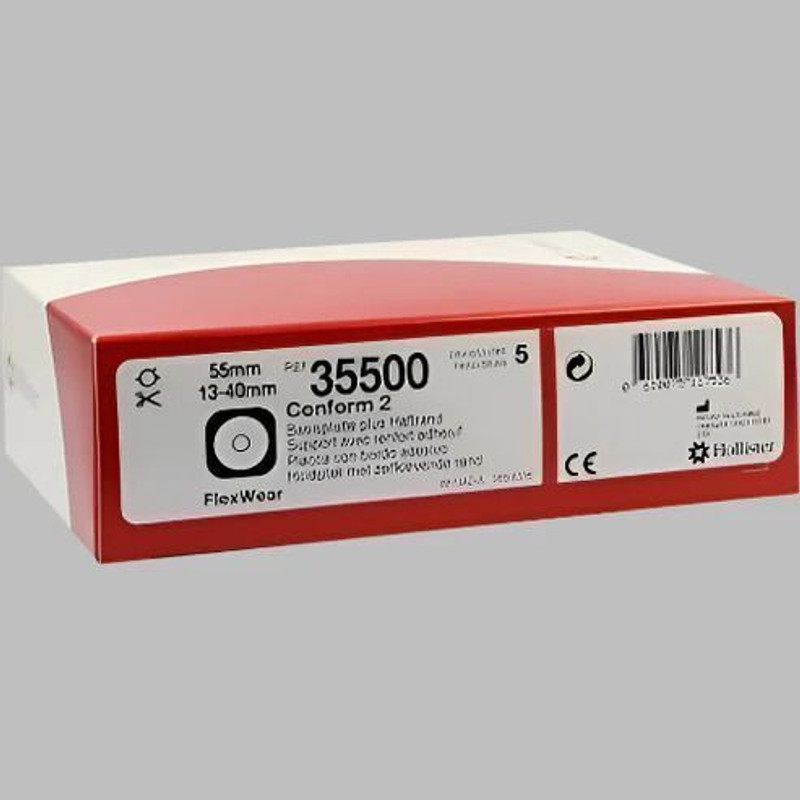 Hollister 35500 Conform 2 Ostomy Skin Barrier Flange 55MM Interactive dressings Medical Dressing(Pack of 5)