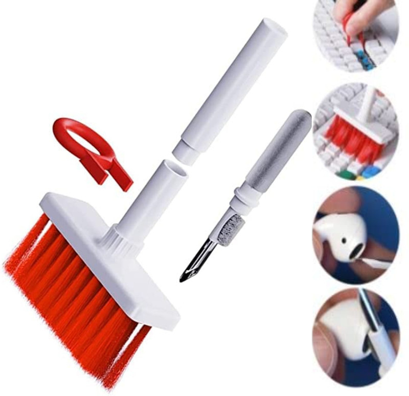 ARDAKI Keyboard Cleaner Air pods Earbuds Bluetooth Gadgets Cleaning Brush Multi Use Kit for Computers, Gaming, Laptops, Mobiles(5 in 1 Multipurpose Camera and Gadget Electronic Device Cleaning Brush)