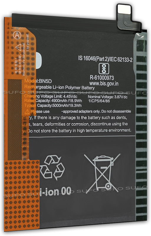 SUFO Mobile Battery For  Redmi Note 8 Pro - 4500mAh