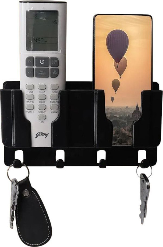 Shanvik 2IN ONE WALL MOUNT MOBILE/REMOTE STAND Headphone Stand(Black Pack of 1)