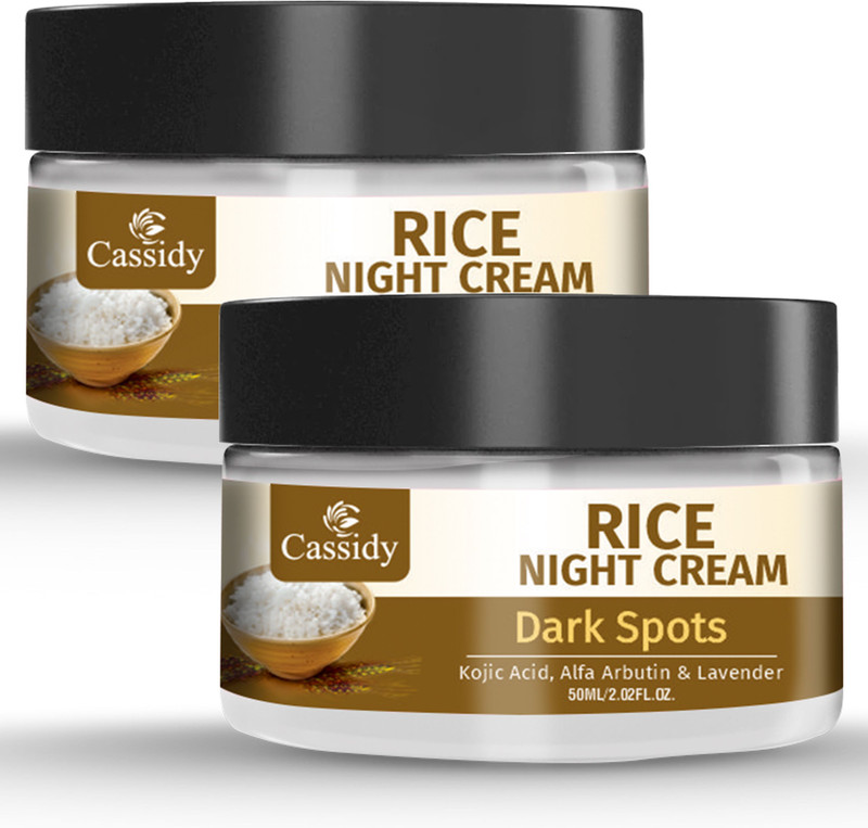 CASSIDY Rice Night Cream for Dark Spots with Deep Moisturization 50ml ( Pack Of 2)(50 ml)