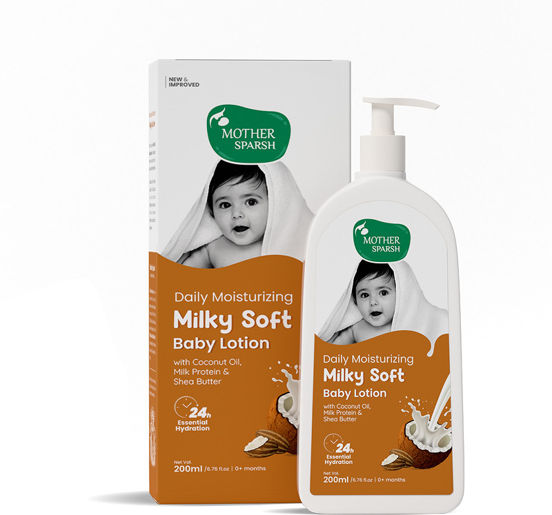 Mother Sparsh Milky Soft Baby Lotion with Milk Protein, Coconut Oil & Shea Butter - 200ml(200 ml)