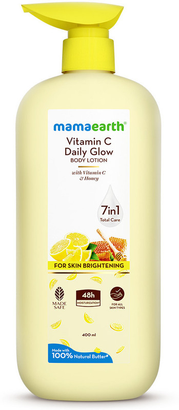 Mamaearth Daily Glow Body Lotion For Skin Brightening with Vitamin C & Honey(400 ml)