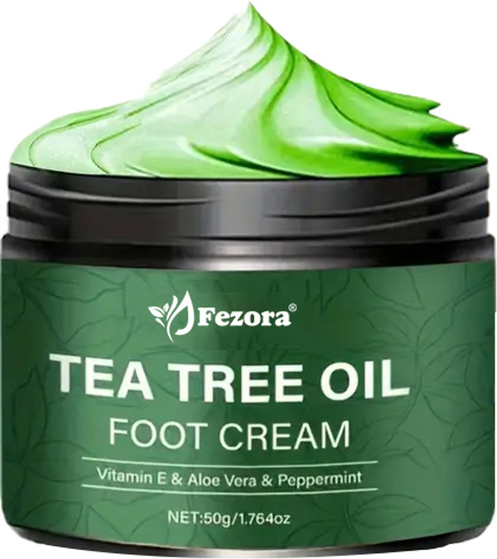 Fezora Tea Tree Oil Foot Cream for Cracked Heels & Dry Feet | Heel Repair Cream Intimate Cream(50 ml, Pack of 1)